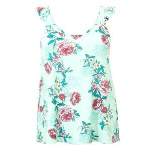  TORRID Plus Size Mint Green Floral Cami QSIZE 3X